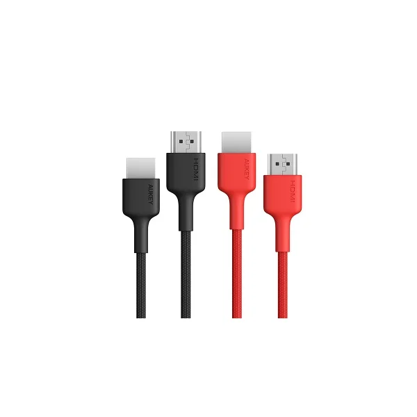 Aukey HDMI Cable 2 meter (2-Pack) - Black & Red - CB-H01