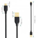 Aukey USB 2.0 to Micro USB Cable 2 meter, Black - CB-MD2 BK