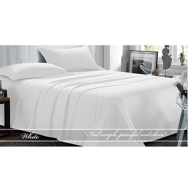 Fashion Twin Plain Duvet Cover Set of 3 Pcs, White - CH02351-WHT