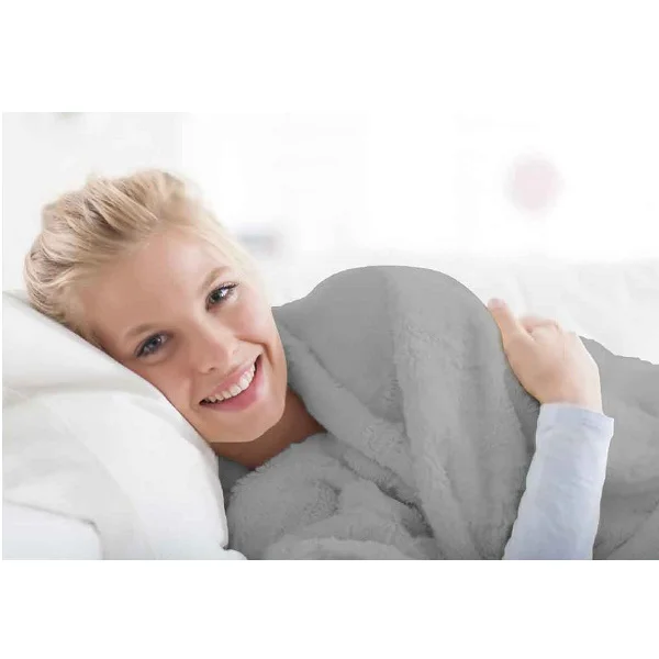 Cannon Plain Cashmere Touch Microfiber Blanket, 160x220cm, Grey - CH04150-GRY
