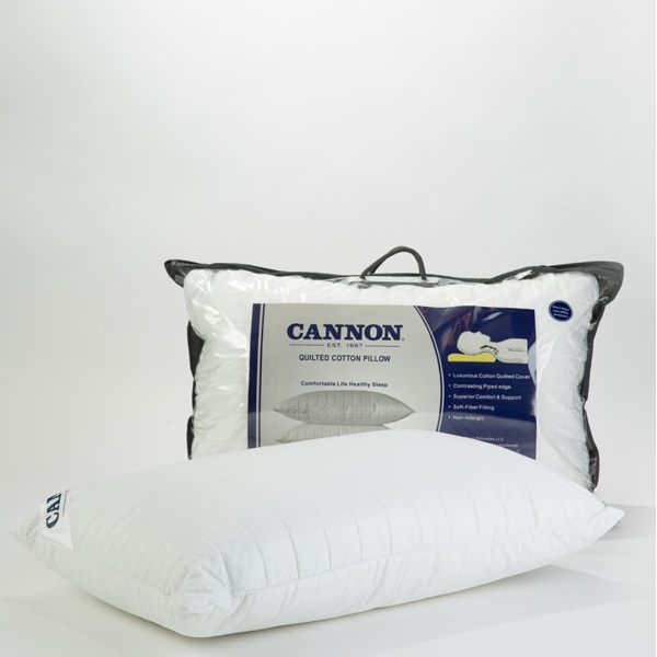 Cannon Soft Fiber Fill With Quilted Cotton Cover Pillow - CH07101