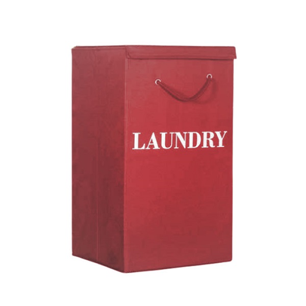 Fashion Printed Laundry Hamper, Burgundy - CH09358-BRG