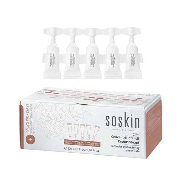 SOSKIN Collagen Intensive Concentrate Ampoules Pack, 20 × 1.5 ml