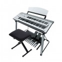 كرسي بيانو مبطن على طراز  X  قابل للطي لون اسود - CM-070 