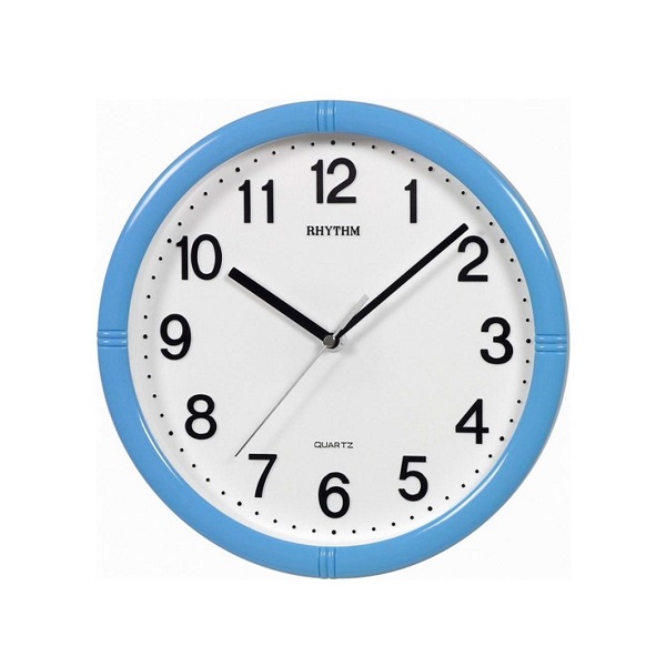 Rhythm Basic Wall Clock, Blue - CMG434NR04