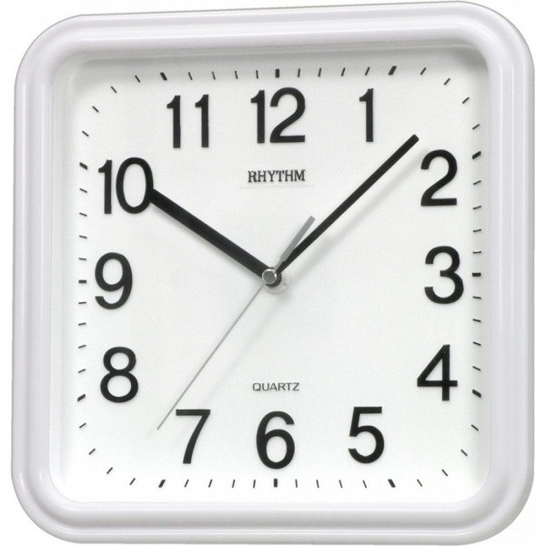 Rhythm Basic Wall Clock, White - CMG450NR03