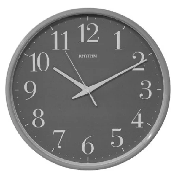 Rhythm Value Added Wall Clock, Grey - CMG589NR08