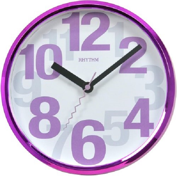 Rhythm Analog Wall Clock, Purple - CMG839ER12
