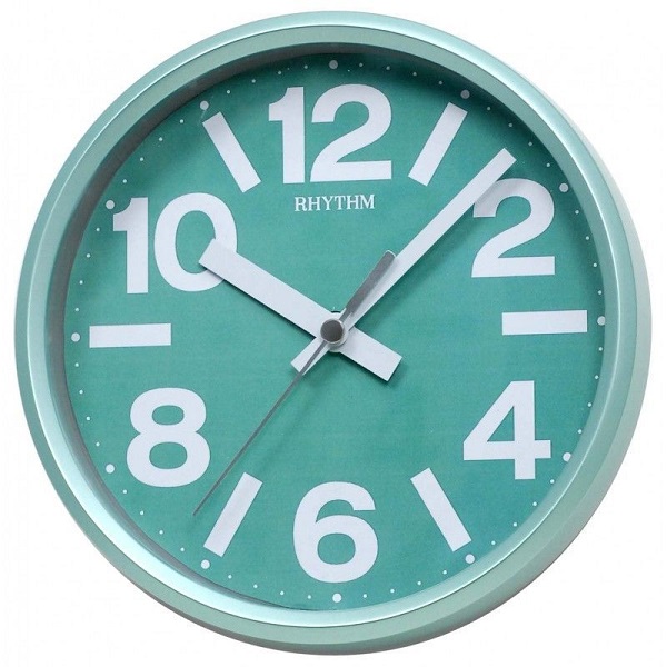 Rhythm Round Wall Clock, Green - CMG890GR05