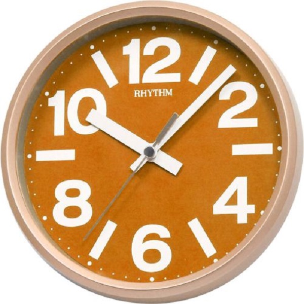 Rhythm Round Wall Clock, Orange - CMG890GR14