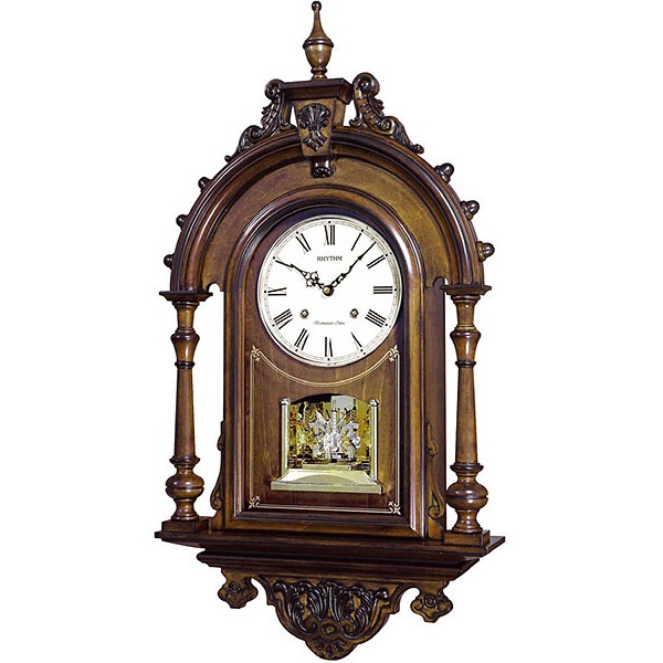 Rhythm Wooden Pendulum Wall Clock - CMH752NR06