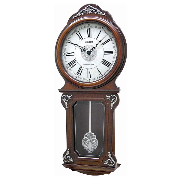 Rhythm Wooden Pendulum Wall Clock - CMJ380CR06