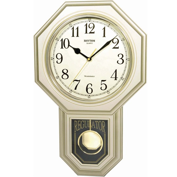 Rhythm Value Added Pendulum Wall Clock - CMJ443BR18