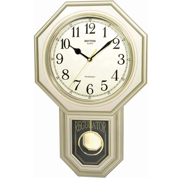 Rhythm Value Added Pendulum Wall Clock - CMJ443BR18