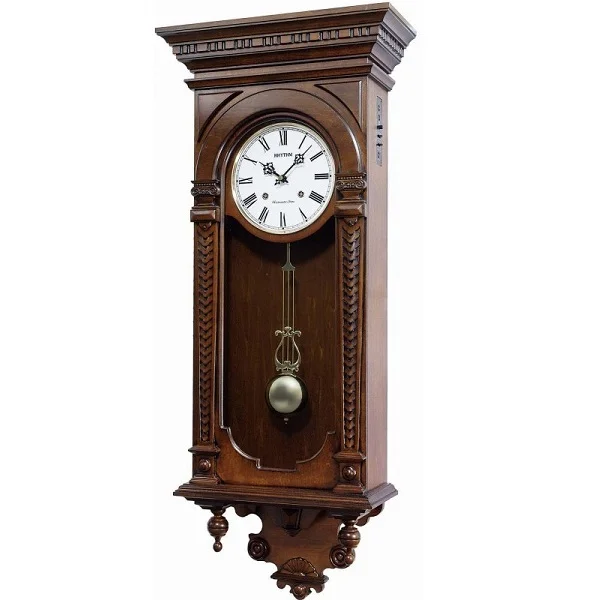 Rhythm Comfort Swing Pendulum Clock, Brown - CMJ464FR06