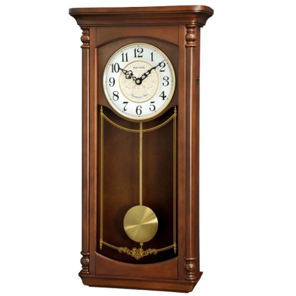 Rhythm Pendulum Wooden Wall Clock - CMJ581NR06