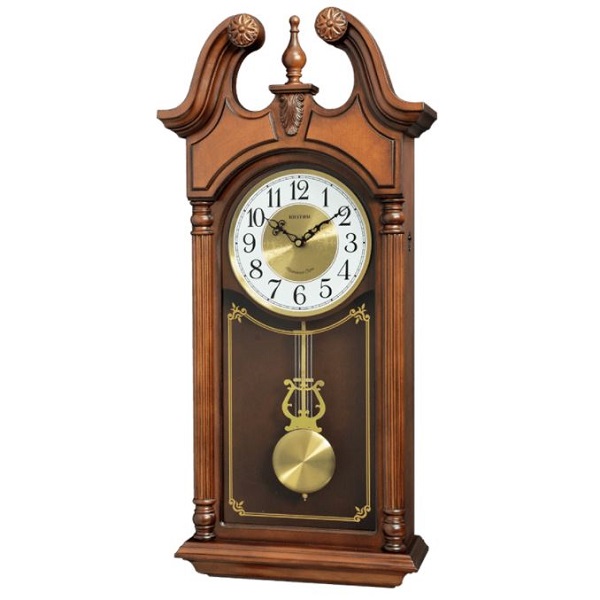 Rhythm Pendulum Wooden Wall Clock - CMJ582NR06