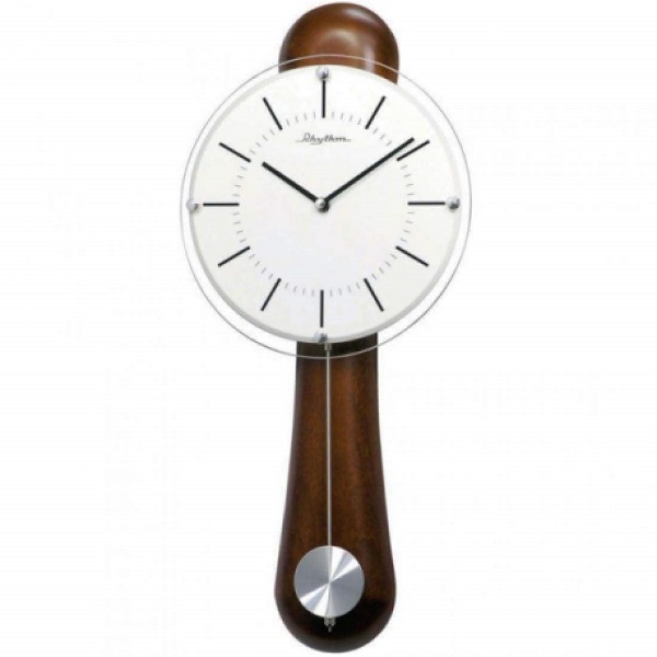 Rhythm Pendulum Wooden Wall Clock - CMP525NR06