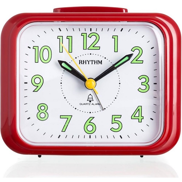 Rhythm Value Added Bell Alarm Clock, Red - CRA828NR70