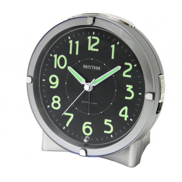 Rhythm Value Added Beep Alarm Clock, Silver - CRE807NR19