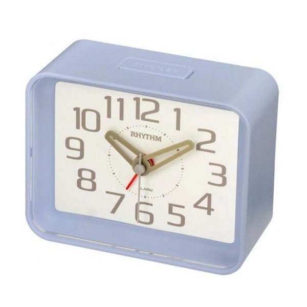 Rhythm Super Silent Alarm Clock, Blue - CRE891WR04