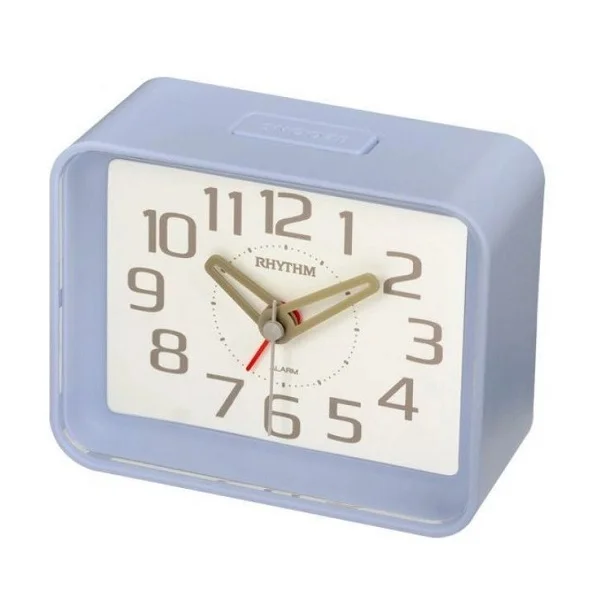 Rhythm Super Silent Alarm Clock, Blue - CRE891WR04