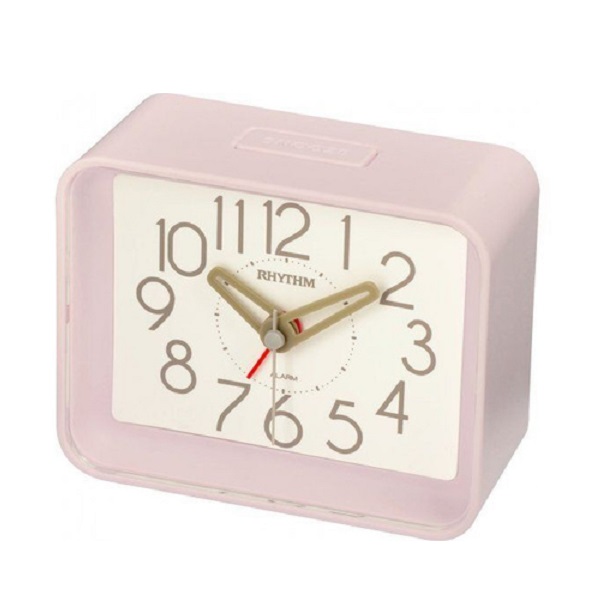 Rhythm Super Silent Alarm Clock, Pink - CRE891WR13