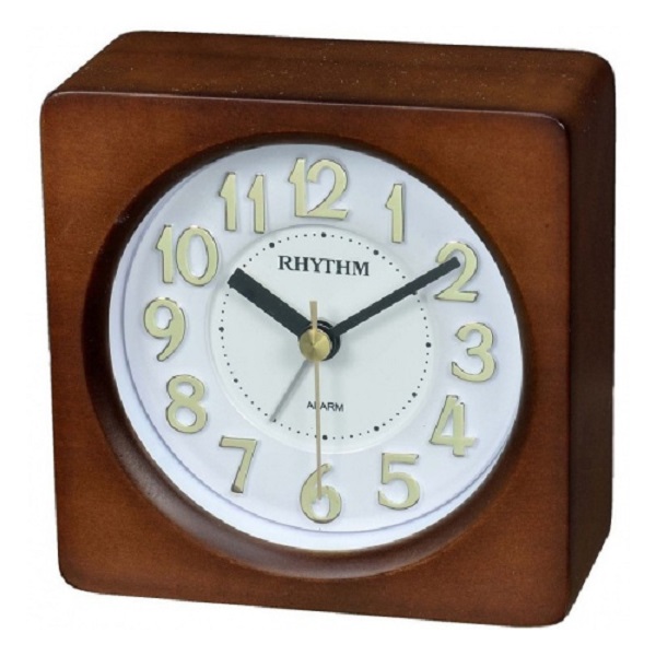 Rhythm Wooden Beep Alarm Clock - CRE962BR06