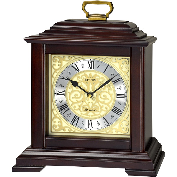 Rhythm Wooden Table Clock - CRH243NR06