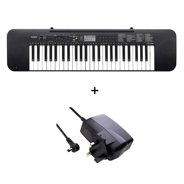 CASIO Portable Standard Keyboard with Adaptor– CTK-240H2-AW