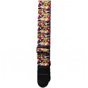 P&P Adjustable Wide Guitar Strap, Woven Cotton & Leather For Electric & Acoustic Guitars - P-STRAP-COLORFUL