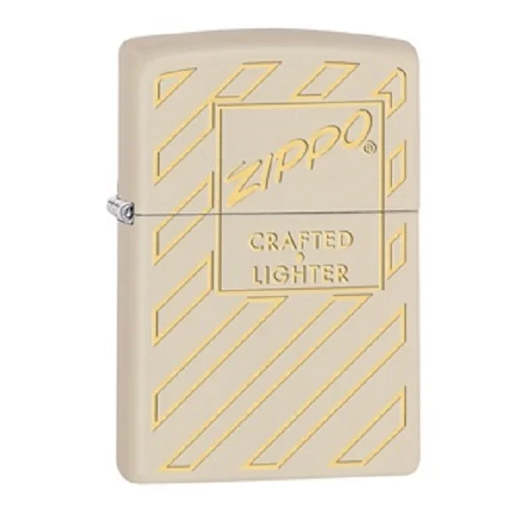 Zippo Crafted Cream Matte Lighter - ZP216 Crafted