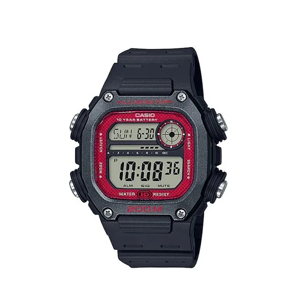 Casio Youth Series Digital Red Dial Men's Watch - DW-291H-1BVDF