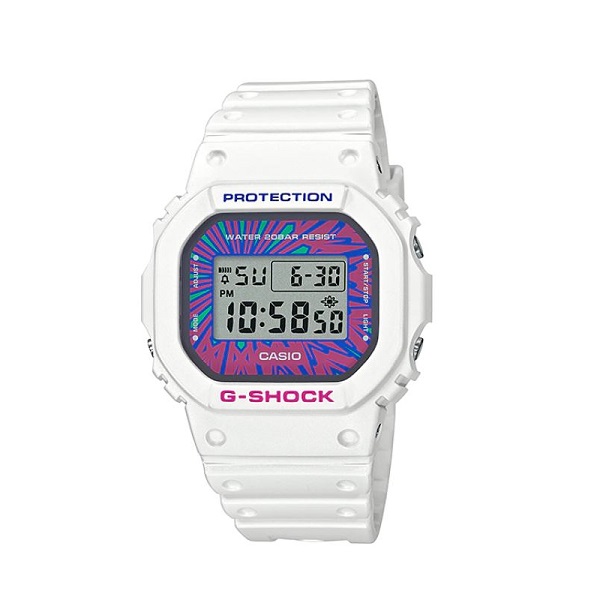 Casio G-Shock White Band Digital Watch for Unisex - DW-5600DN-7DR