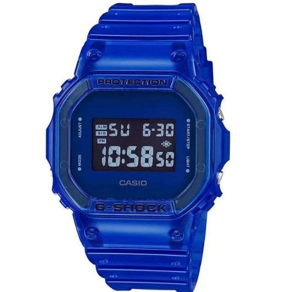 Casio G-Shock Blue Dial Digital Men's Watch, Blue - DW-5600SB-2DR