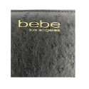 Bebe Clarita Ostrich Zip Around Black Wallet E10-3146O