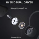 Aukey Dual-Driver Bluetooth Wireless Earbuds, Dark Grey - EP-B80 DKGY
