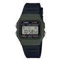 Casio Unisex Green Dial Resin Band Watch - F-91WM-3ADF