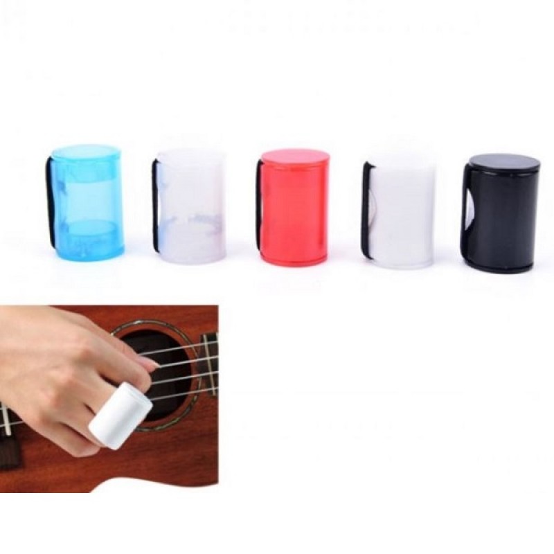 2pcs Plastic Finger Shot Rhythm Sand Shaker Music Ring For Ukulele Guitar  Black