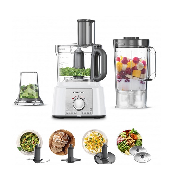 Kenwood Compact Multi-Functional Food Processor 1000Watts, White - FDP65.400WH