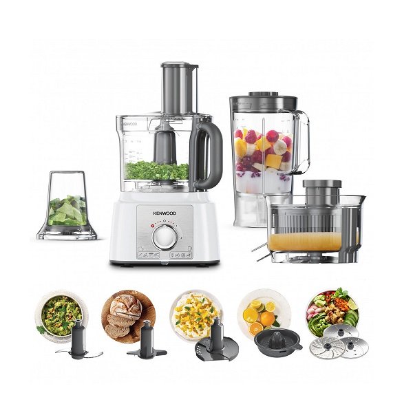 Kenwood Compact Multi-Functional Food Processor 1000Watts, White - FDP65.750WH