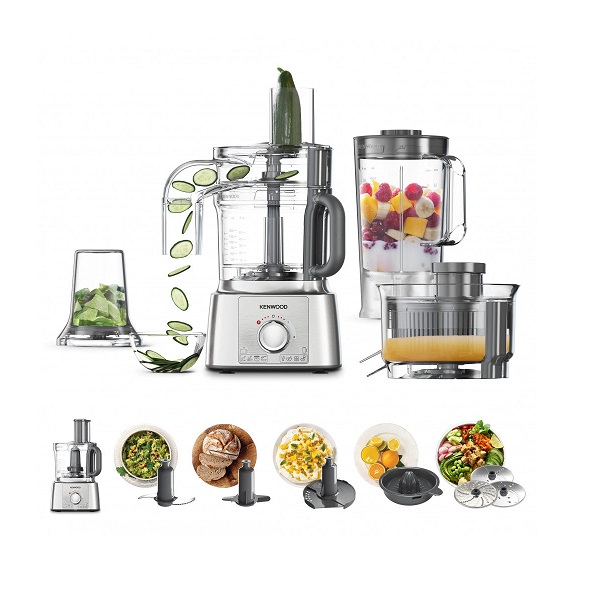 Kenwood Multi-Functional Food Processor 1000Watts, Silver - FDP65.880SI