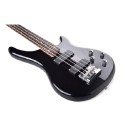 Smiger 4 Strings Electric Bass Guitar, Black - G-B3-4-BK