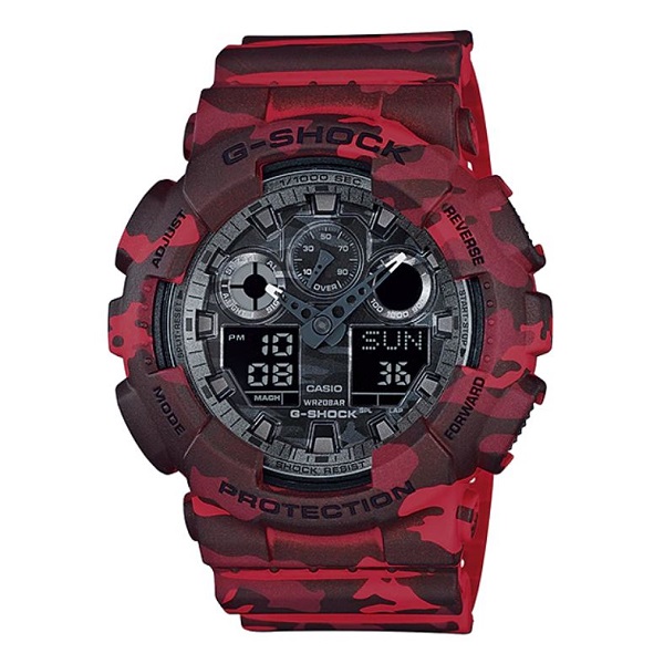 Casio G-Shock Analog-Digital Grey Dial Men's Watch - GA-100CM-4ADR