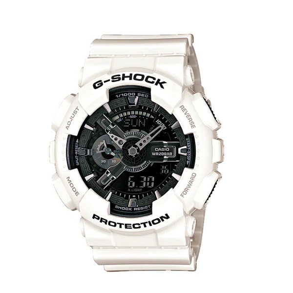 Casio G-Shock White Band Sport Watch for Men - GA-110GW-7ADR