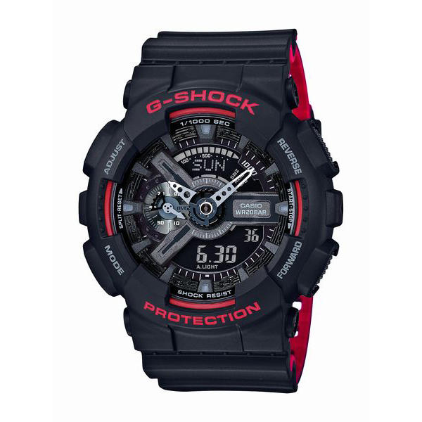 Casio G-Shock Men's Black Dial Resin Band Watch - GA-110HR-1ADR