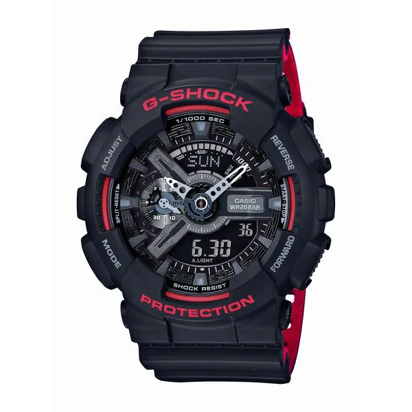 Casio G-Shock Men's Black Dial Resin Band Watch - GA-110HR-1ADR