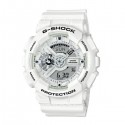 Casio G-Shock Analog-Digital White Dial Unisex Watch, White - GA-110MW-7ADR