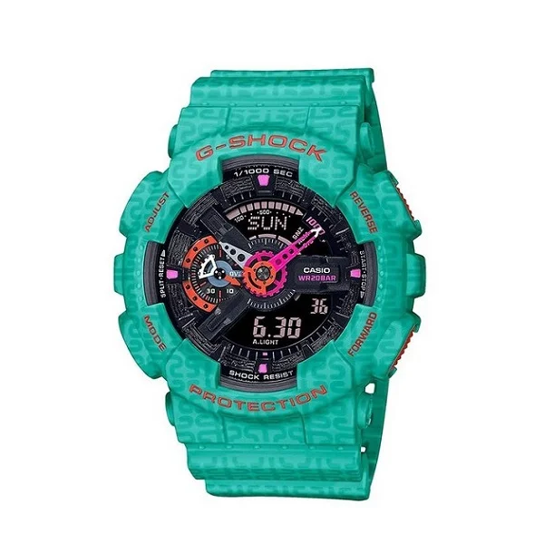 Casio G-Shock Black Dial Analog-Digital Watch for Men - GA-110SGG-3ADR
