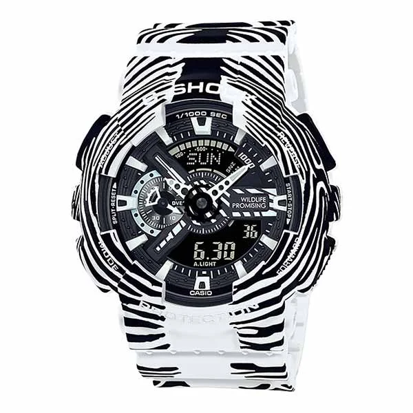 CASIO G-SHOCK Wildlife Zebra Analog-Digital Watch - GA-110WLP-7ADR